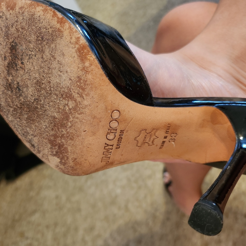 Jimmy Choo Black Patent Sexy Heels - Picture 5 of 5